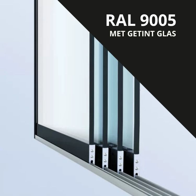 Getint Glas RAL 9005 Gitzwart