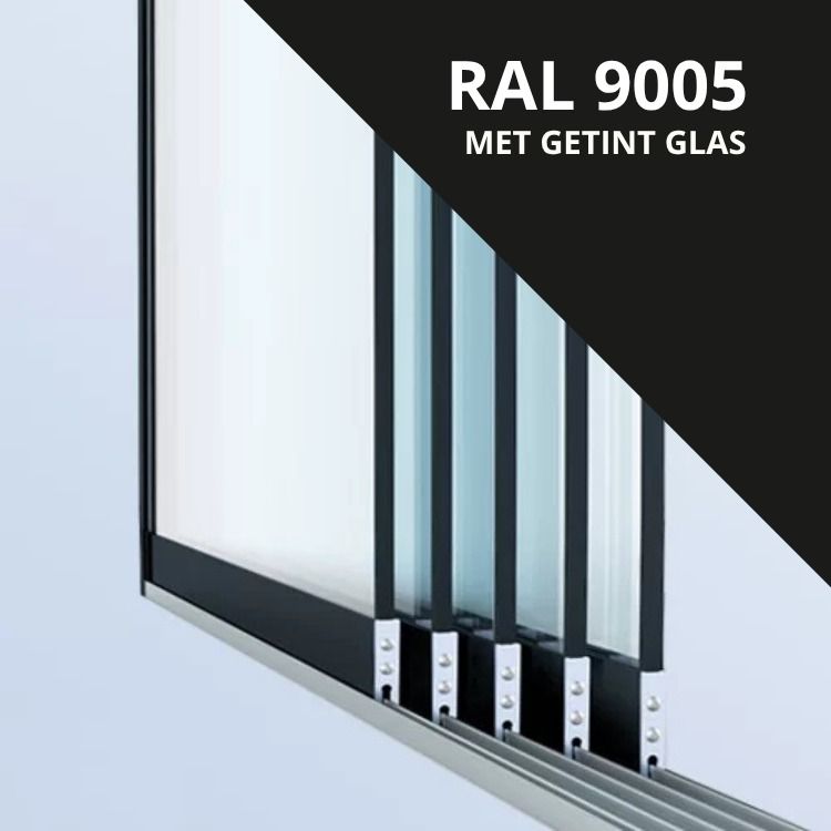 Getint Glas RAL 9005 Gitzwart