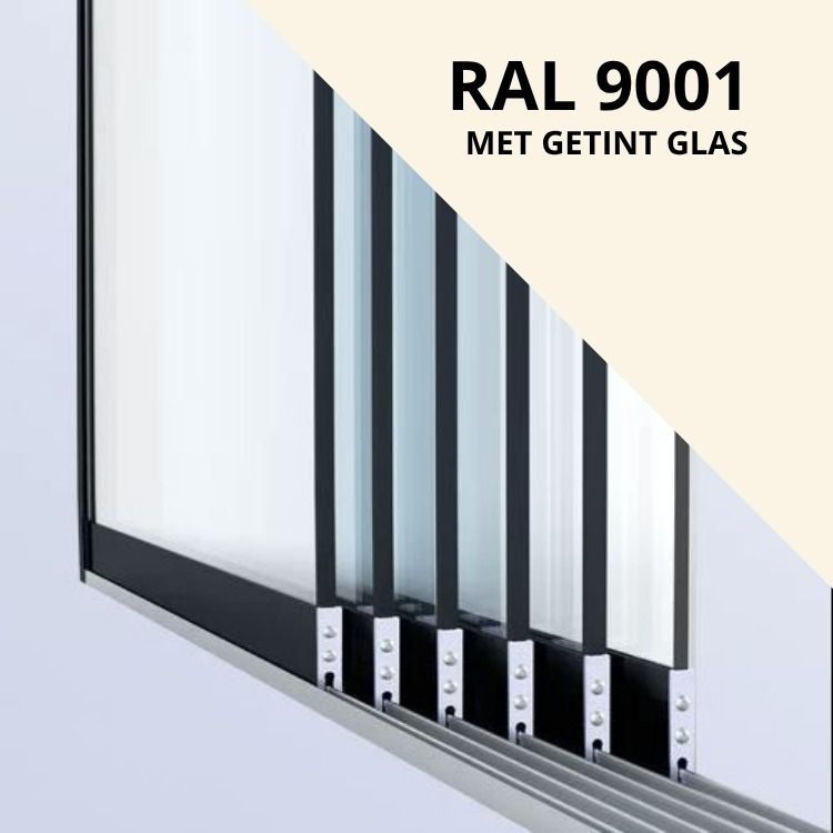 Getint Glas RAL 9001 Cremewit