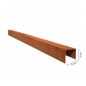 Cortenstaal U-profiel opsluitband 5x15x100 cm