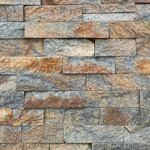 Natuursteen Stonepanels/Steenstrips 60x15x1,5-2,5 cm Rusty Quarzite