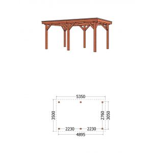 Buitenverblijf Siena 535x350x250 cm (bxdxh)
