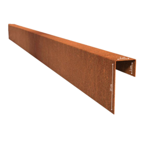 
Cortenstaal U-profiel eenzijdig lange kant 100x5,1x20,8x5,4 cm
