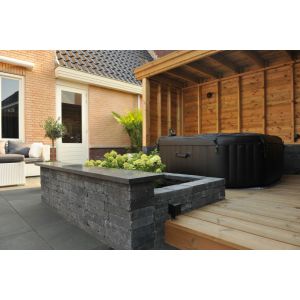 Vijverrand 100x20x3 cm Black (6 zijdes verzoet, 8 facetranden)