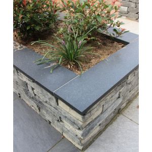Vijverrand 100x25x3 cm Black (6 zijdes verzoet, 8 facetranden)