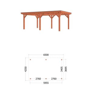 Buitenverblijf Florence 650x425x260 cm (bxdxh)