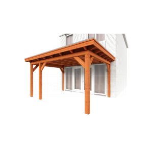 Aanbouwveranda Lucca 460x390x260 cm (bxdxh) links