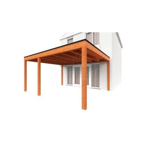 Aanbouwveranda Modena 485x485x270 cm (bxdxh) links