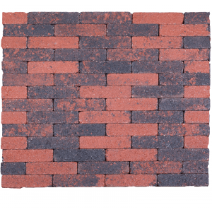 Kobblestones waalformaat 20x5x7cm Rood-Zwart