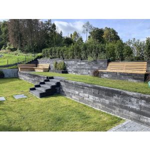 Blockstone 15x15x60 cm Black