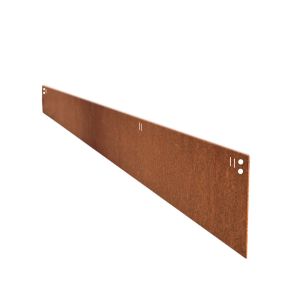 Cortenstaal kantopsluiting 0,3x15x300cm - vooraanzicht