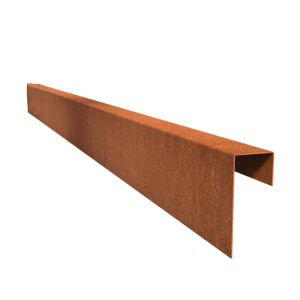 Cortenstaal U-profiel Opsluitband 60 - 6x20x100 cm