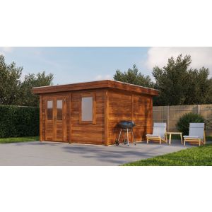 Kapschuur de Hoeve XL 635x440x375 cm (bxdxh) - tekening met afmetingen
