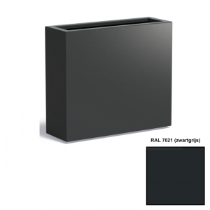 Adezz CARREZ Zwartgrijze (Aluminium) Plantenbak 90x30x80 cm