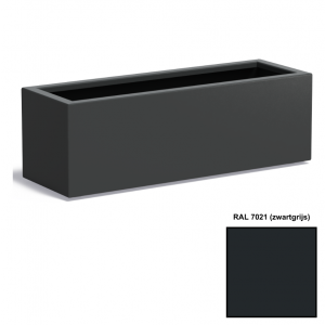 Adezz CARREZ Zwartgrijze (Aluminium) Plantenbak 120x40x40 cm