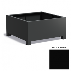 Adezz CARREZ Gitzwarte (Aluminium) Plantenbak 120x120x60 cm met voet