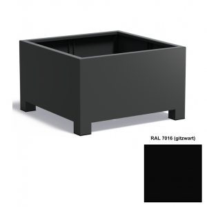 Adezz CARREZ Gitzwarte (Aluminium) Plantenbak 100x100x60 cm met voet