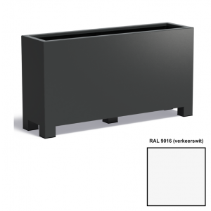 Adezz CARREZ Verkeerswitte (Aluminium) Plantenbak 150x40x80 cm met voet
