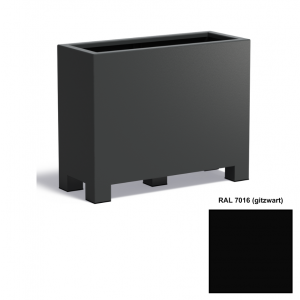 Adezz CARREZ Gitzwarte (Aluminium) Plantenbak 100x40x80 cm met voet