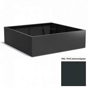 Adezz CARREZ Antracietgrijze (Aluminium) Plantenbak 200x200x60 cm