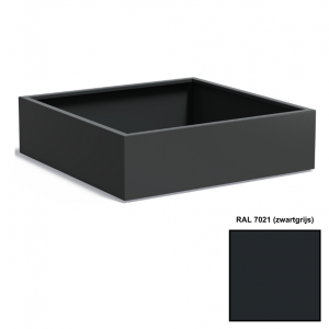 Adezz CARREZ Zwartgrijze (Aluminium) Plantenbak 140x140x40 cm