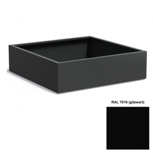 Adezz CARREZ Gitzwarte (Aluminium) Plantenbak 140x140x40 cm