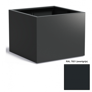 Adezz CARREZ Zwartgrijze (Aluminium) Plantenbak 100x100x100 cm