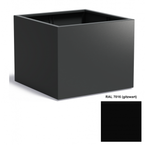 Adezz CARREZ Gitzwarte (Aluminium) Plantenbak 100x100x100 cm