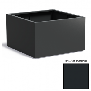 Adezz CARREZ Zwartgrijze (Aluminium) Plantenbak 100x100x80 cm