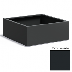 Adezz CARREZ Zwartgrijze (Aluminium) Plantenbak 100x100x40 cm