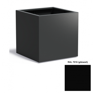 Adezz CARREZ Gitzwarte (Aluminium) Plantenbak 80x80x80 cm