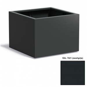 Adezz CARREZ Zwartgrijze (Aluminium) Plantenbak 80x80x60 cm