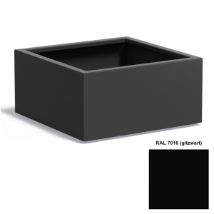 Adezz CARREZ Gitzwarte (Aluminium) Plantenbak 80x80x40 cm