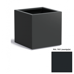 Adezz CARREZ Zwartgrijze (Aluminium) Plantenbak 60x60x60 cm