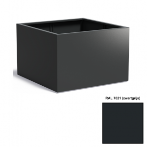 Adezz CARREZ Zwartgrijze (Aluminium) Plantenbak 120x120x80 cm