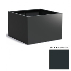 Adezz CARREZ Antracietgrijze (Aluminium) Plantenbak 120x120x80 cm