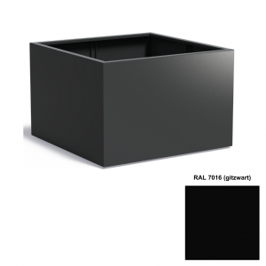 Adezz CARREZ Gitzwarte (Aluminium) Plantenbak 120x120x80 cm