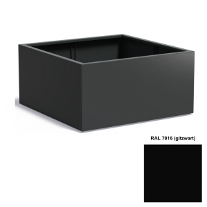 Adezz CARREZ Gitzwarte (Aluminium) Plantenbak 120x120x60 cm