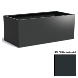 Adezz CARREZ Antracietgrijze (Aluminium) Plantenbak 200x100x80 cm