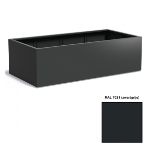 Adezz CARREZ Zwartgrijze (Aluminium) Plantenbak 200x100x60 cm