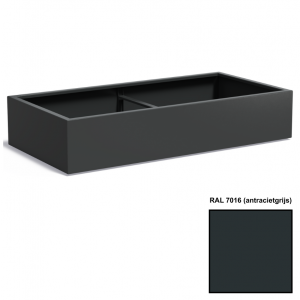 Adezz CARREZ Antracietgrijze (Aluminium) Plantenbak 200x100x40 cm