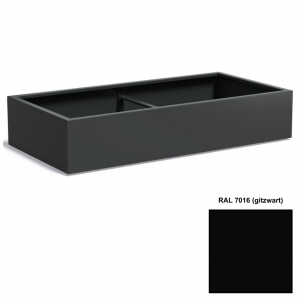 Adezz CARREZ Gitzwarte (Aluminium) Plantenbak 200x100x40 cm
