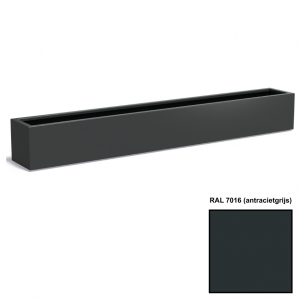 Adezz CARREZ Antracietgrijze (Aluminium) Plantenbak 300x40x40 cm