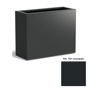 Adezz CARREZ Zwartgrijze (Aluminium) Plantenbak 100x40x80 cm