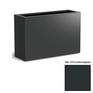 Adezz CARREZ Antracietgrijze (Aluminium) Plantenbak 120x40x80 cm