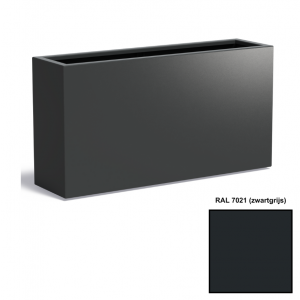 Adezz CARREZ Zwartgrijze (Aluminium) Plantenbak 150x40x80 cm