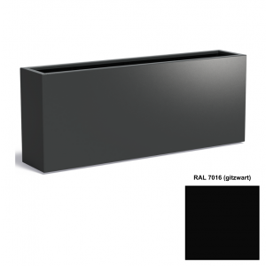 Adezz CARREZ Gitzwarte (Aluminium) Plantenbak 200x40x80 cm