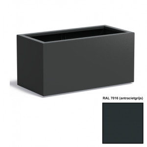 Adezz CARREZ Antracietgrijze (Aluminium) Plantenbak 100x50x50 cm