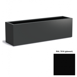 Adezz CARREZ Gitzwarte (Aluminium) Plantenbak 200x50x60 cm