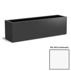 Adezz CARREZ Verkeerswitte (Aluminium) Plantenbak 200x50x60 cm